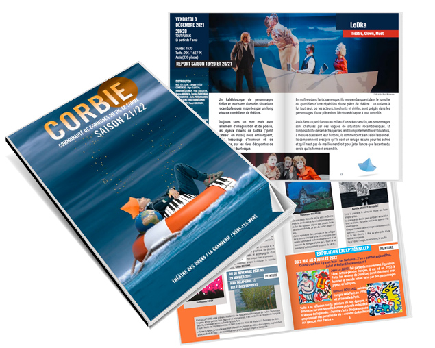 Création programme-culturel-corbie Création d'un programme culturel et 1ère de couverture