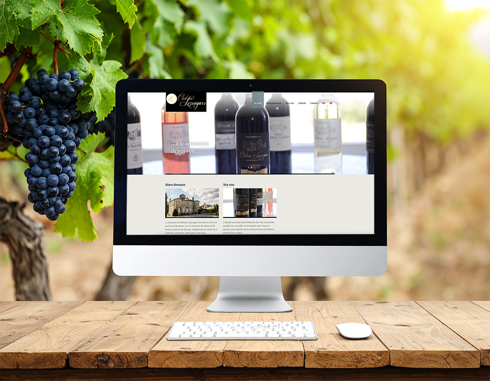 Création d'un site internet domaine viticole Bordeaux Marie Colombier