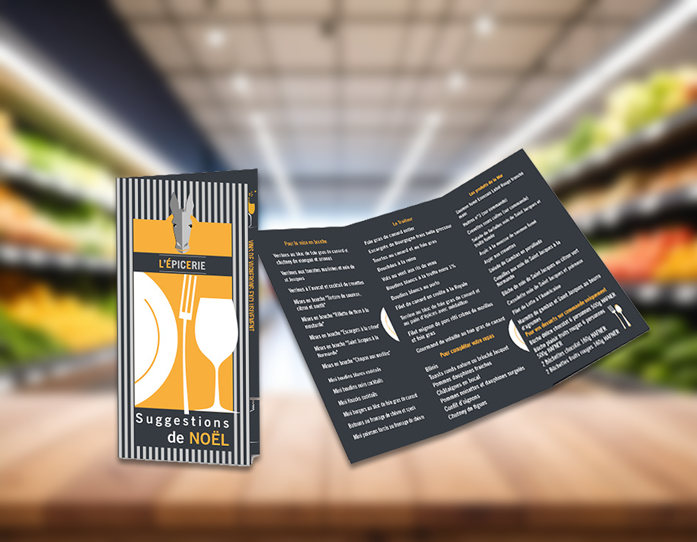 Création flyer-menu Menu dépliant